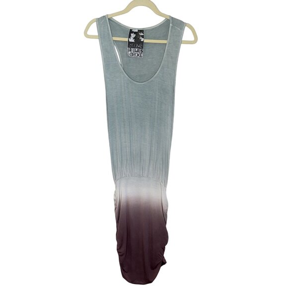 Young Fabulous & Broke Ombre Sleeveless Ruched Maxi Dress, M - Picture 1 of 8